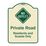 Private Road Residents And Guests Only With No Outlet Symbol