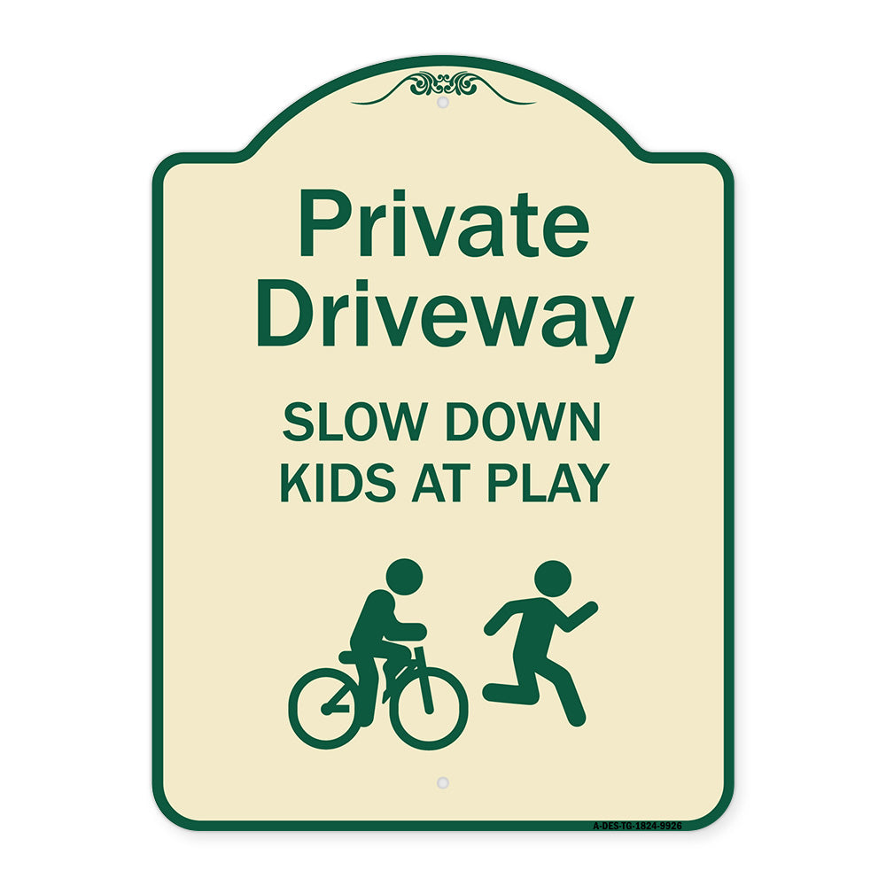Private Driveway Slow Down Kids At Play