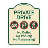 Private Drive No Outlet No Parking And No Trespassing