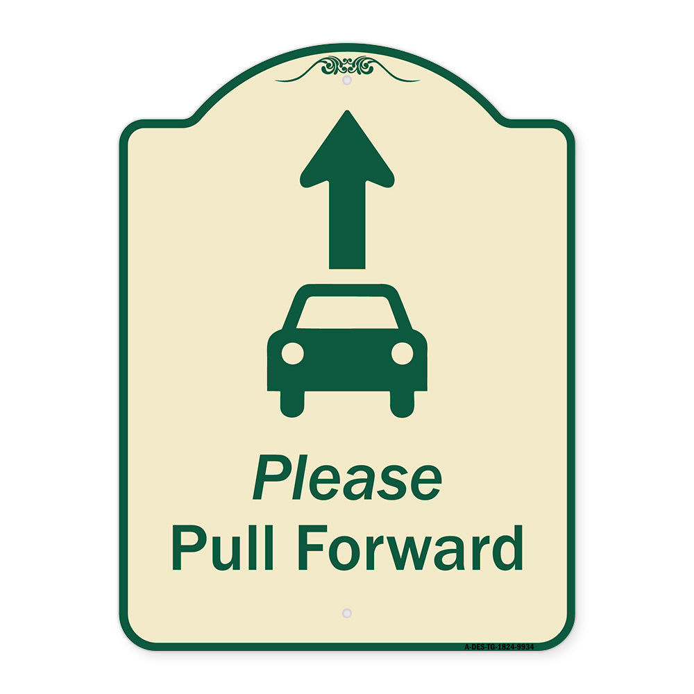 Please Pull Forward With Graphic And Ahead Arrow