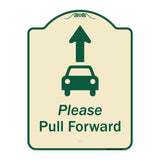 Please Pull Forward With Graphic And Ahead Arrow