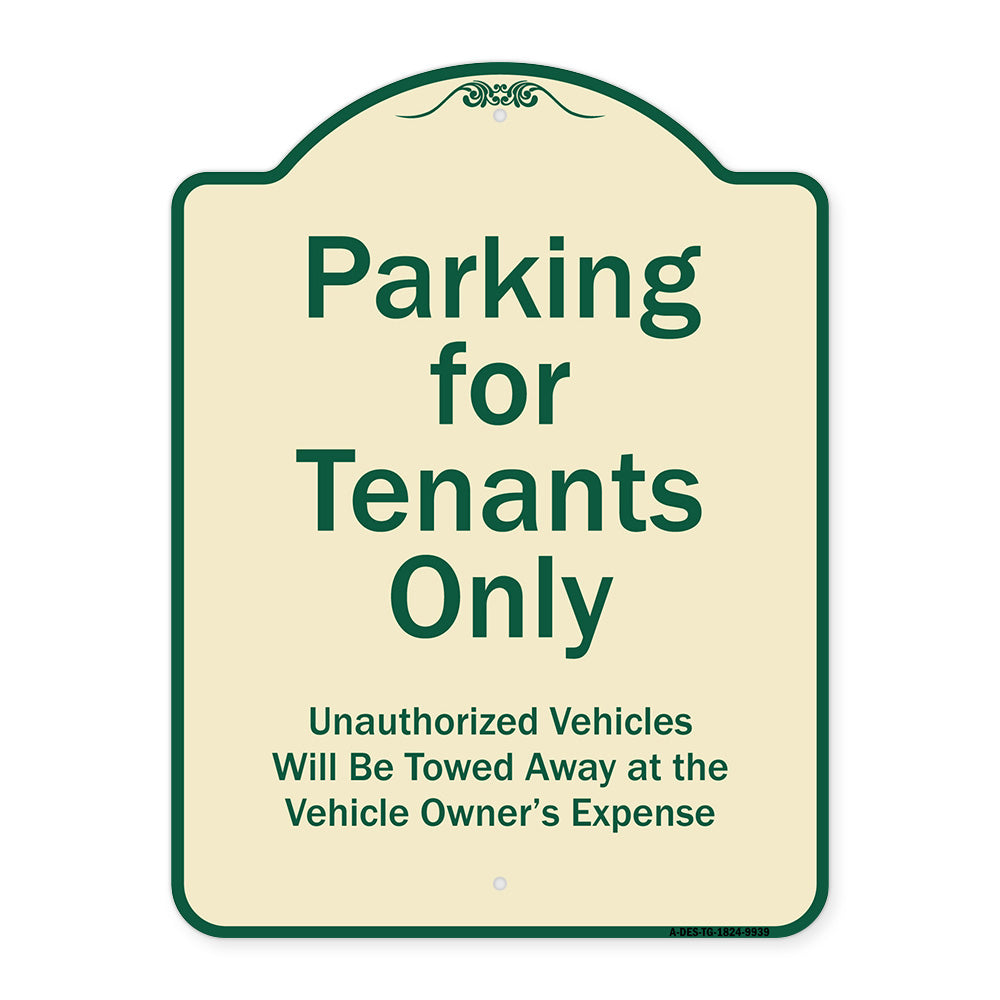 Parking For Tenants Only Unauthorized Vehicles Towed Away