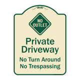 No Turn Around Or Trespassing With No Outlet Symbol