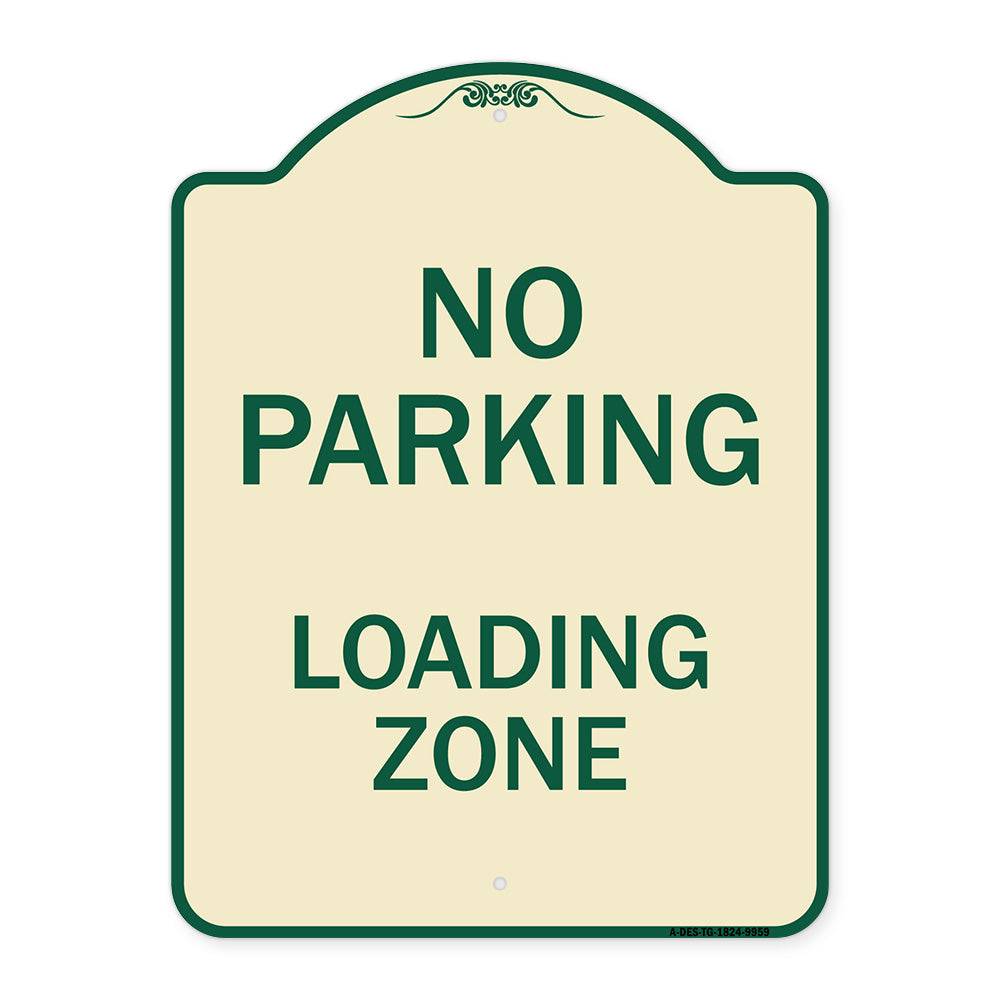 No Parking Loading Zone Sign
