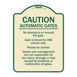 Caution Automatic Gates No Playing Gate Is Timed For One Vehicle Management Not Responsible