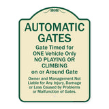 Automatic Gates, Gate Timed For One Vehicle Only