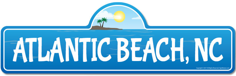 Atlantic, NC North Carolina Beach Street Sign