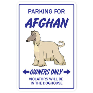 AFGHAN HOUND Sign