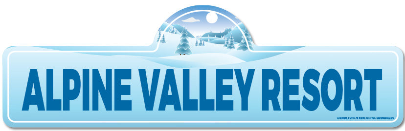 Alpine Valley Resort Street Sign