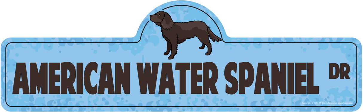 American Water Spaniel Street Sign