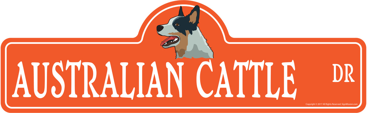 Australian Cattle Street Sign