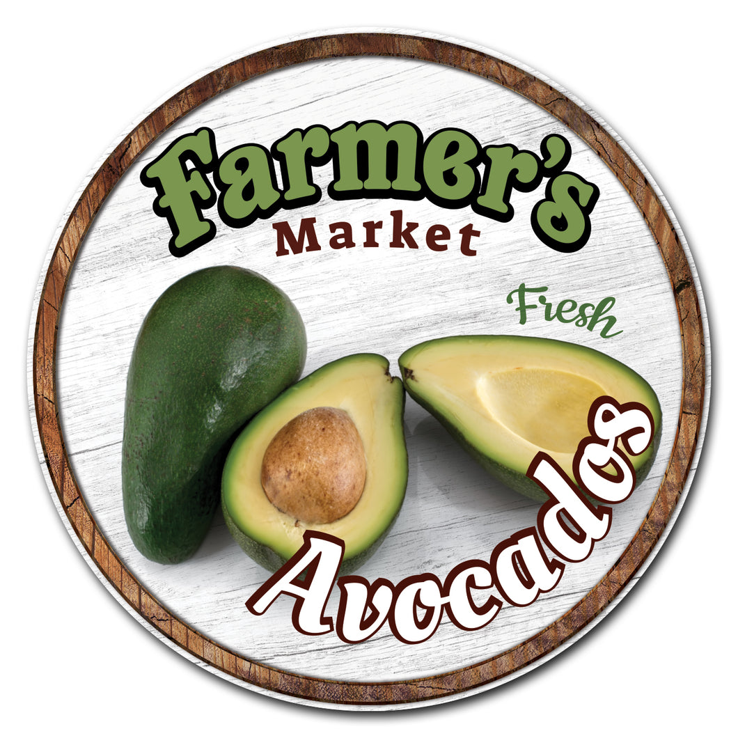 Farmer's Market Avocados Circle