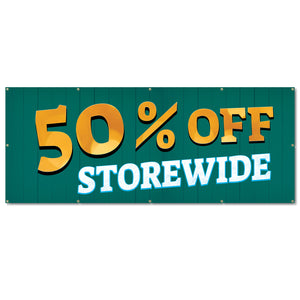 50% Off Storewide Banner