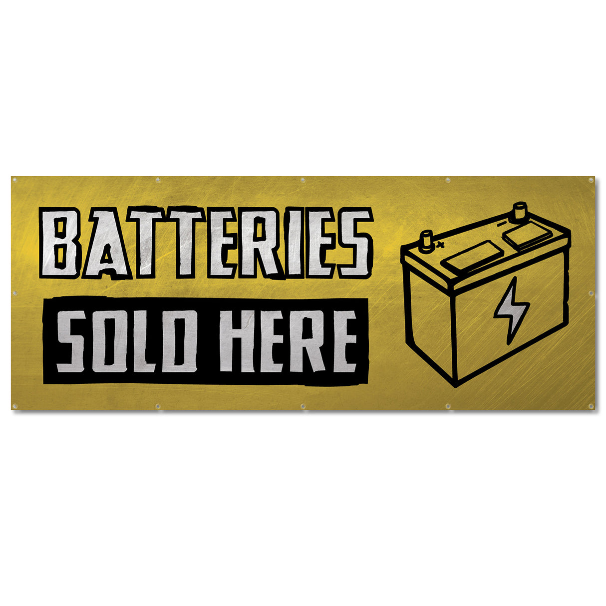 Batteries Sold Here Banner