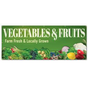 Vegetables And Fruits Banner