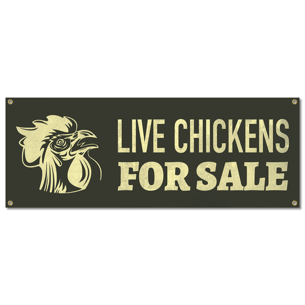 Live Chickens Banner