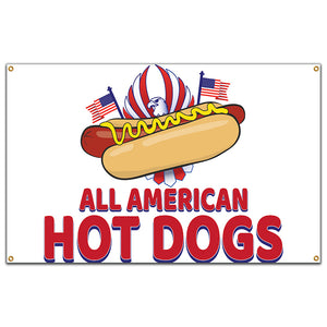 All American Hot Dogs Banner