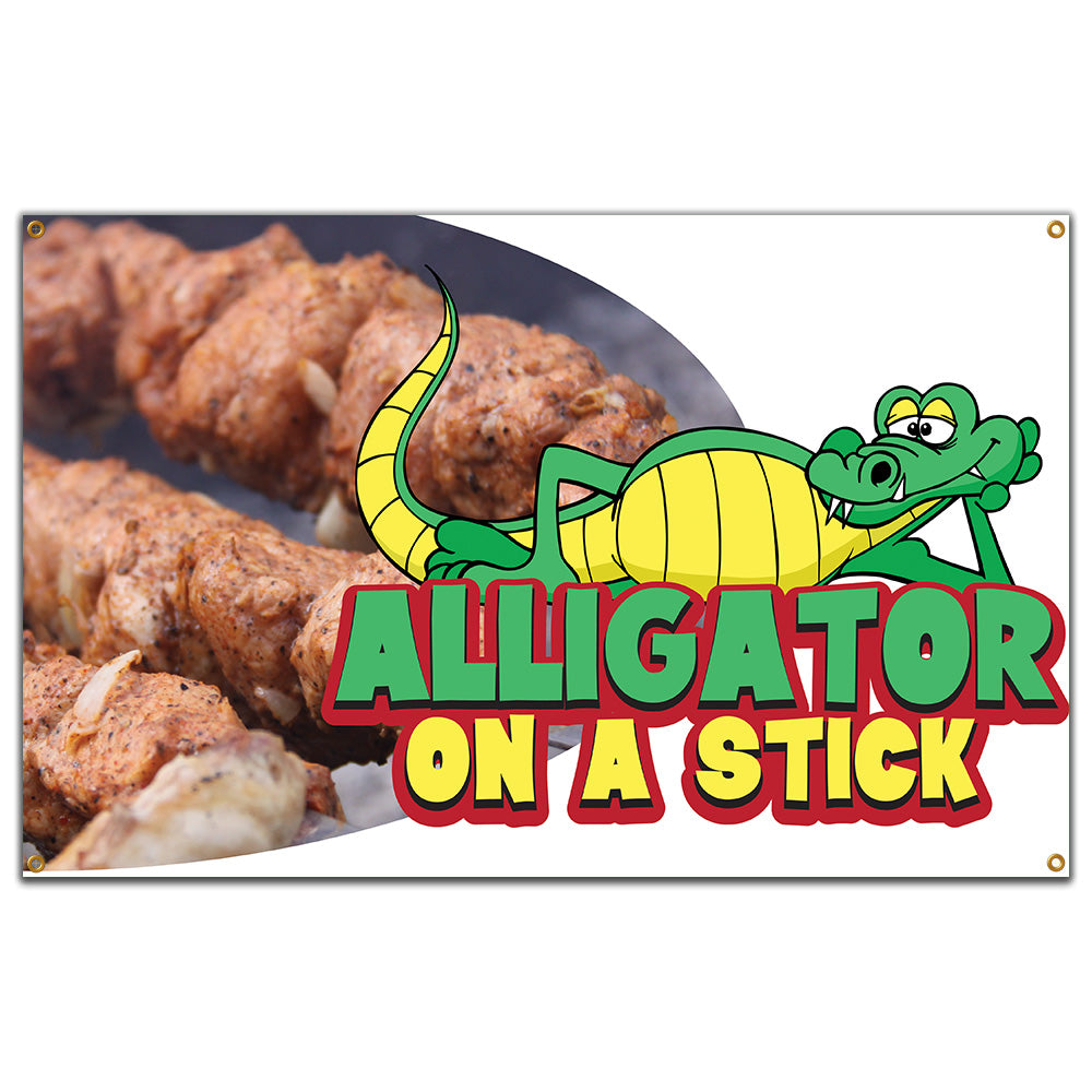 Alligator On A Stick Banner