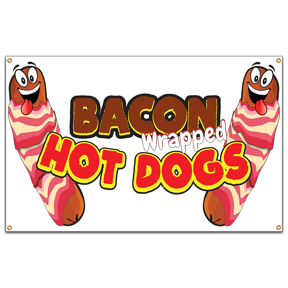 Bacon Wrapped Hot Dogs Banner