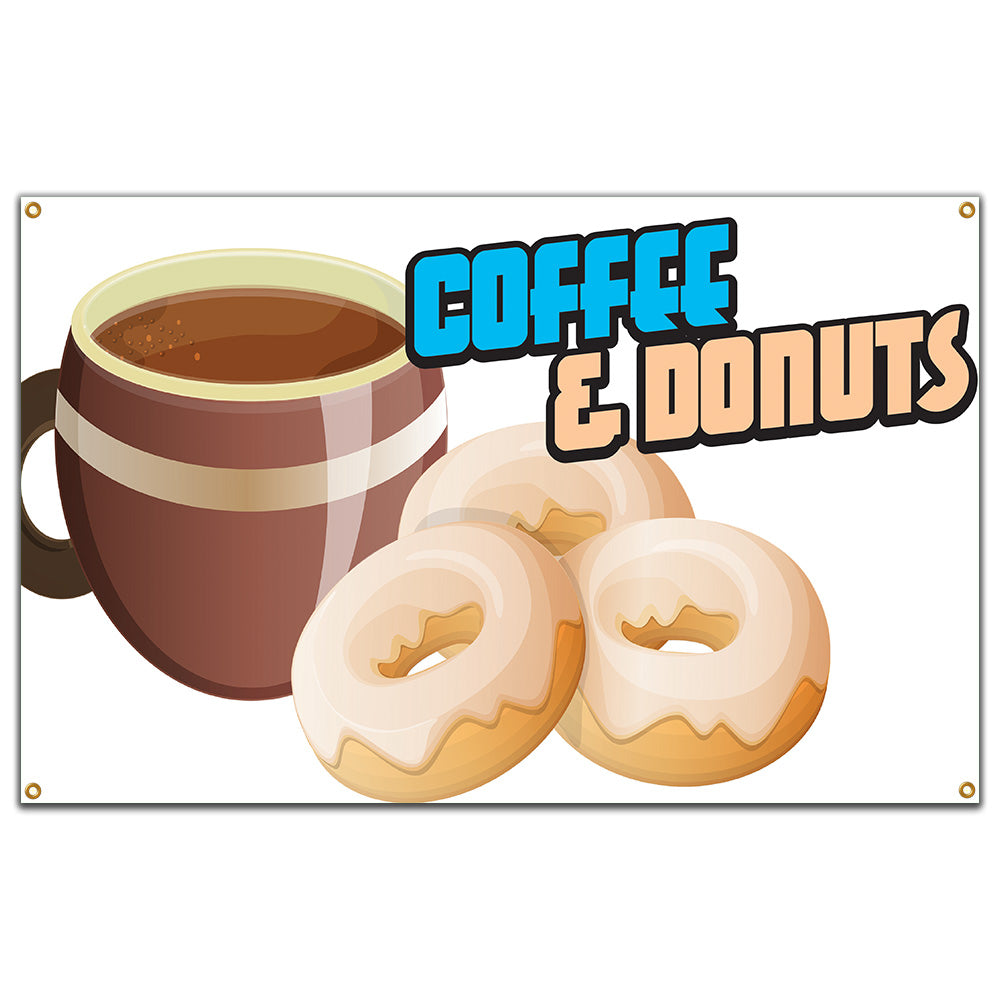 Coffee And Donuts Banner