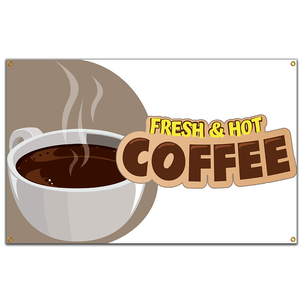 Fresh Hot Coffee Banner