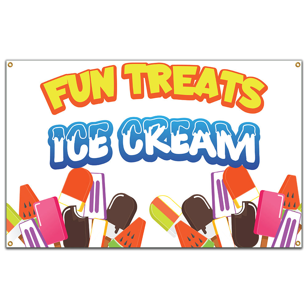 Fun Treats Ice Cream Banner