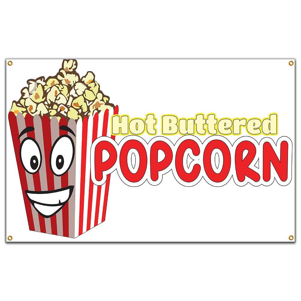 Hot Buttered Popcorn Banner
