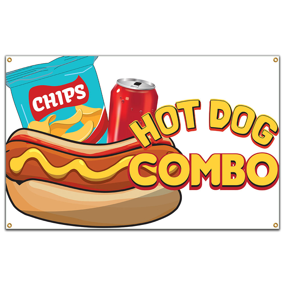 Hot Dog Combo Banner