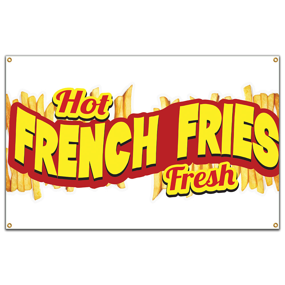 Hot Fresh French Fries Banner