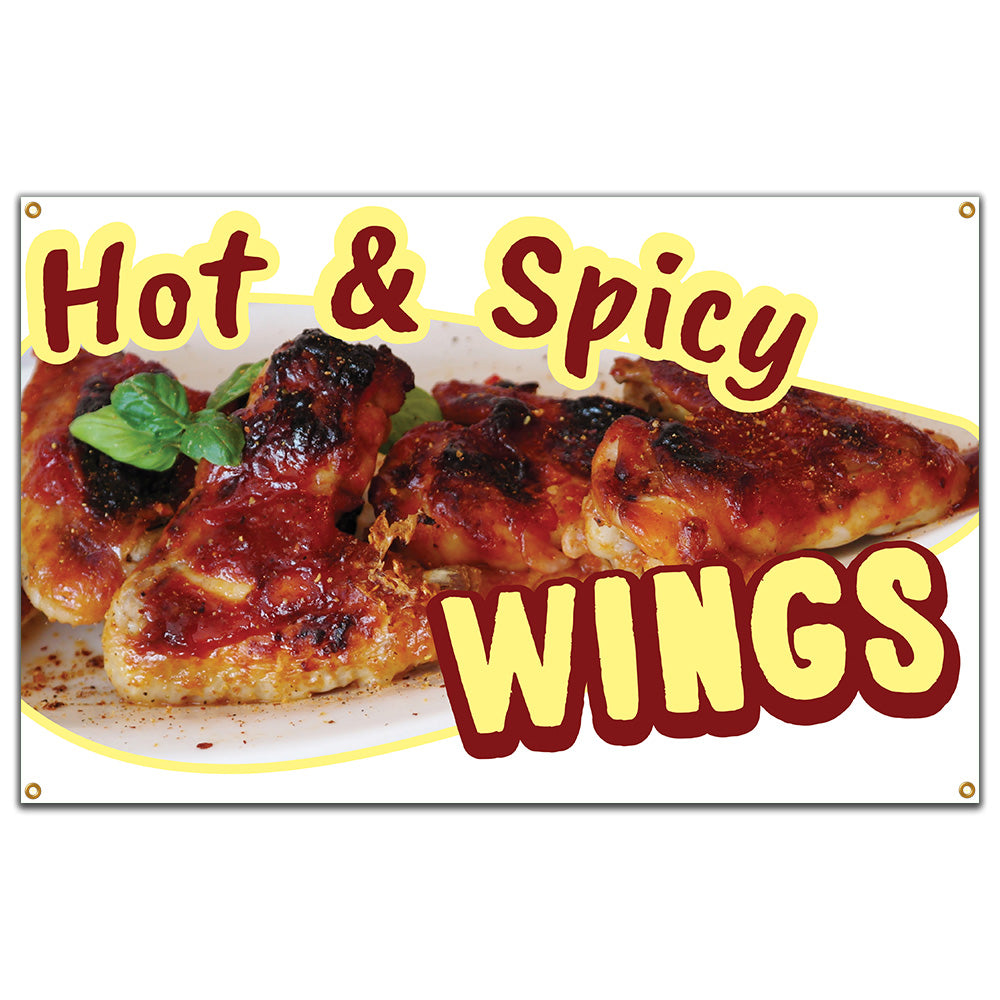 Hot & Spicy Wings Banner