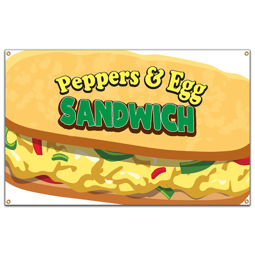 Peppers And Egg Sandwich Banner