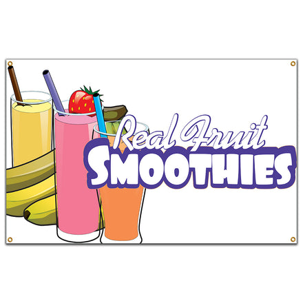 Real Fruit Smoothies Banner