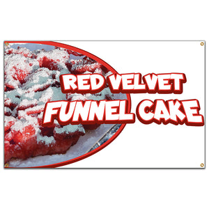 Red Velvet Funnel Cake Banner