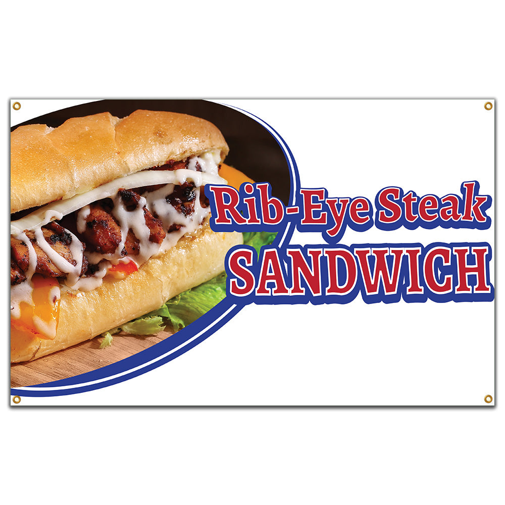 Rib-Eye Steak Sandwich Banner