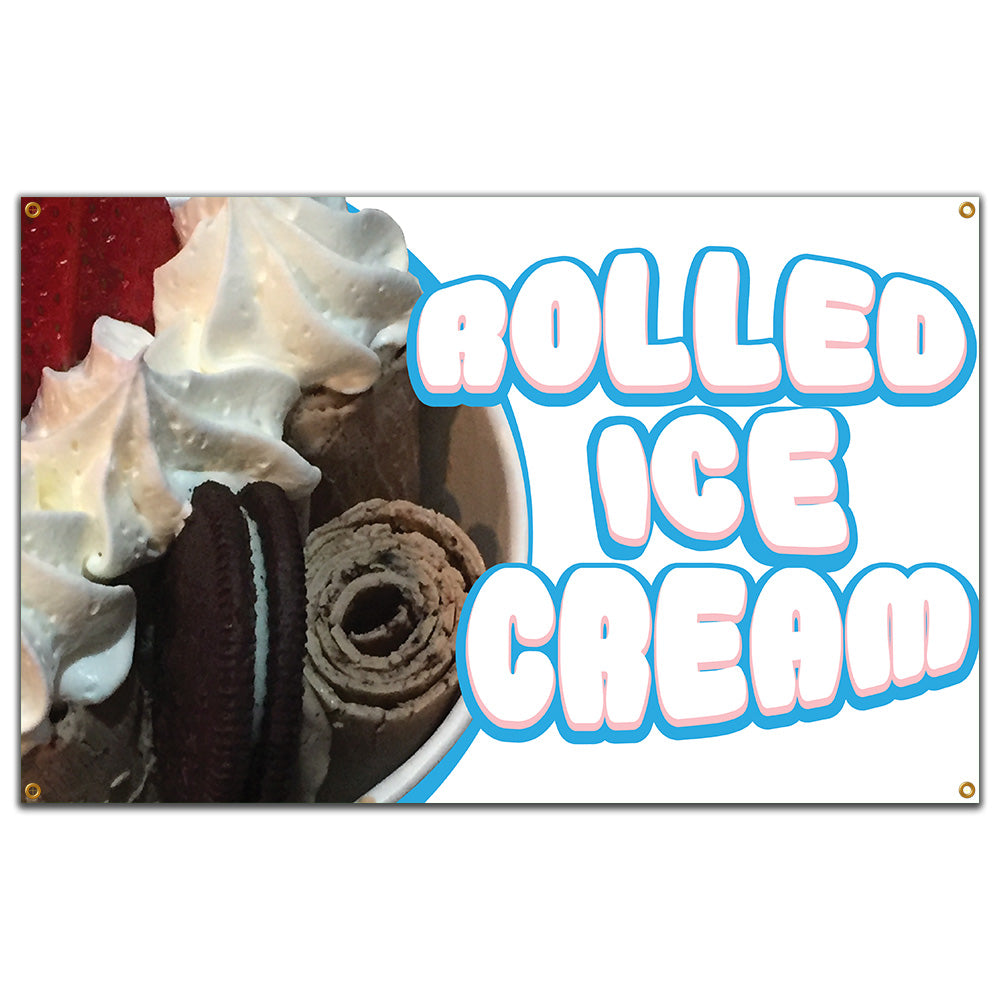 Rolled Ice Cream Banner