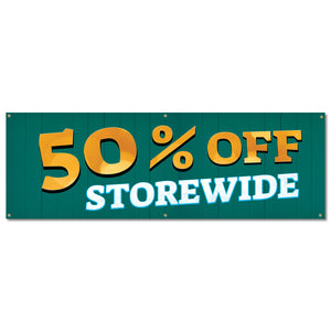 50% Off Storewide Banner