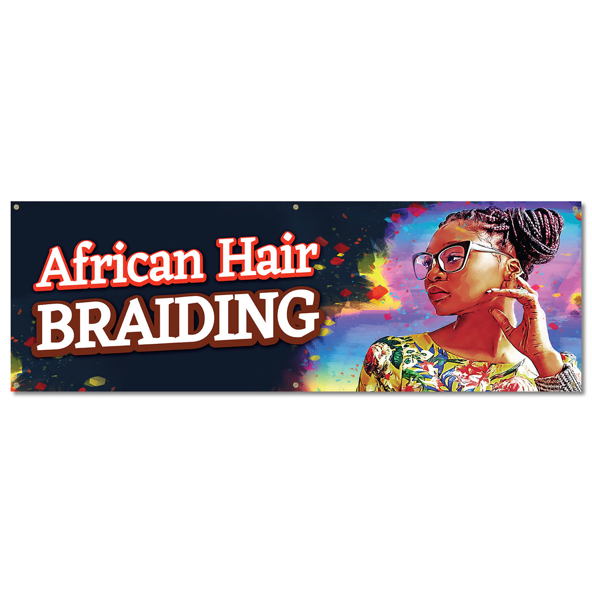 African Hair Braiding Banner