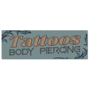 Tattoos Piercing Banner