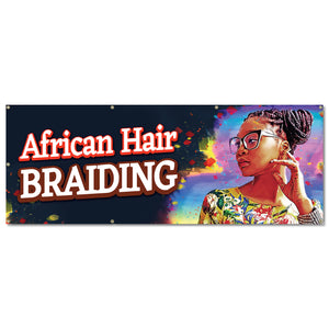 African Hair Braiding Banner