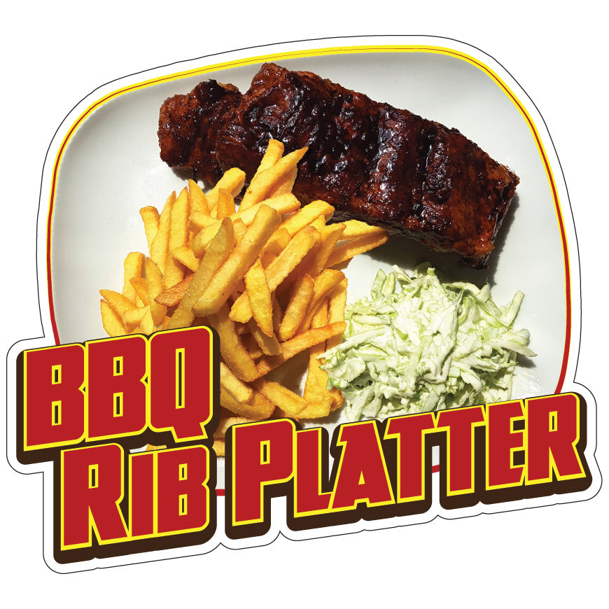 BBQ Rib Platter Die-Cut Decal