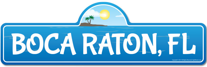 Boca Raton, FL Florida Beach Street Sign