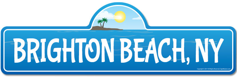 Brighton, NY New York Beach Street Sign