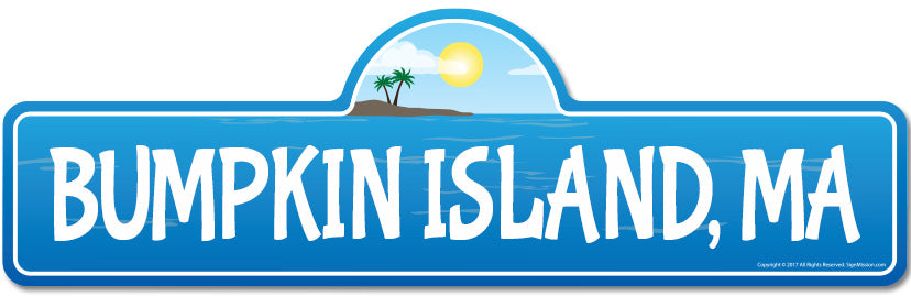 Bumpkin Island, MA Massachusetts Beach Street Sign