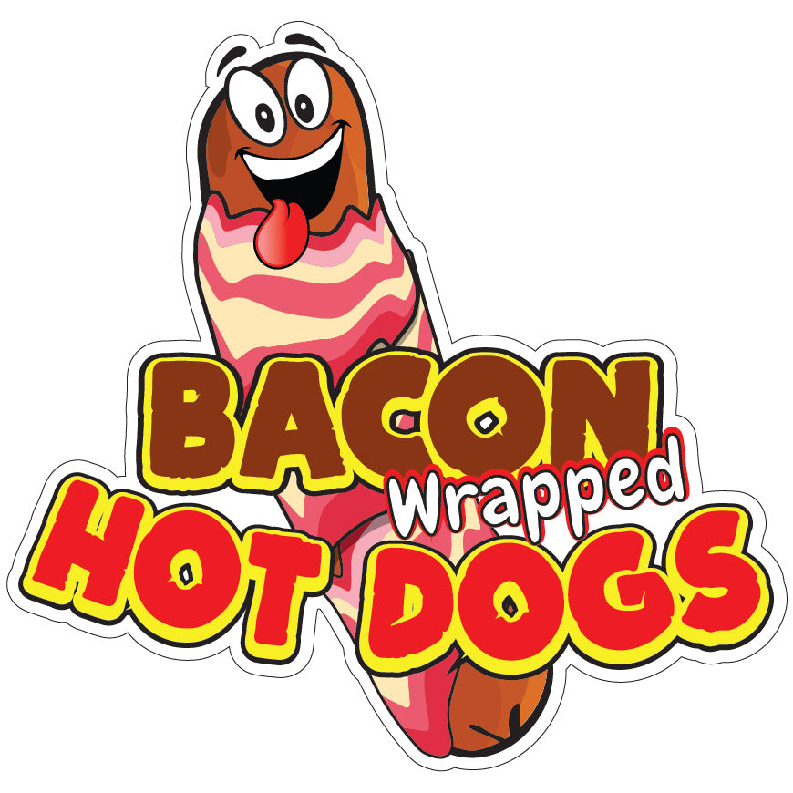 Bacon Wrapped Hot Dogs Die-Cut Decal