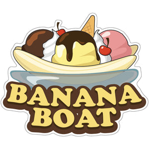 Banana Boat Die-Cut Decal