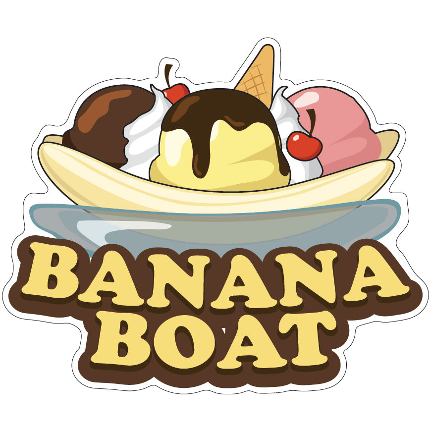 Banana Boat Die-Cut Decal