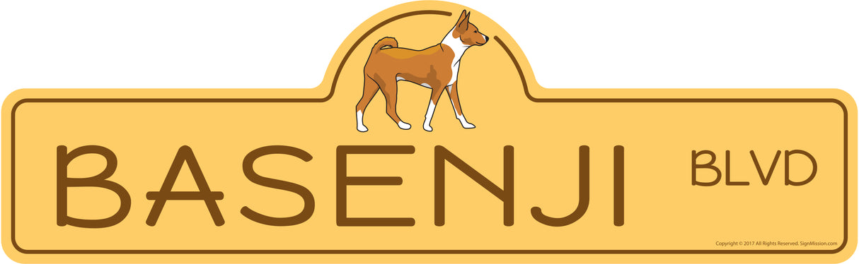 Basenji Street Sign
