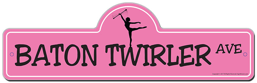 Baton Twirler Street Sign