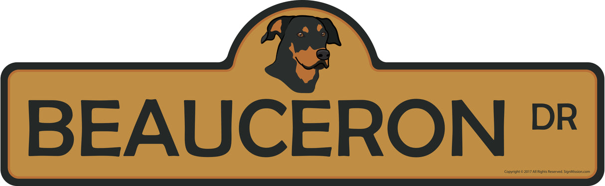 Beauceron Street Sign