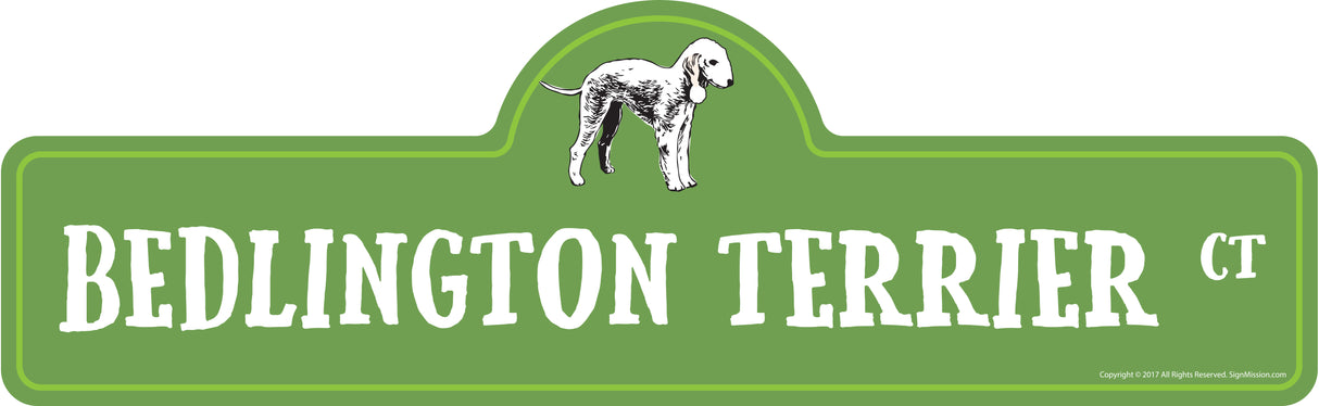 Bedlington Terrier Street Sign